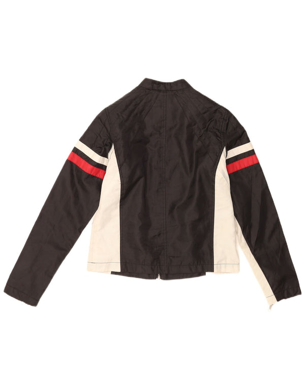 Vintage Herre Biker Jacket UK 36 Small Black Colourblock