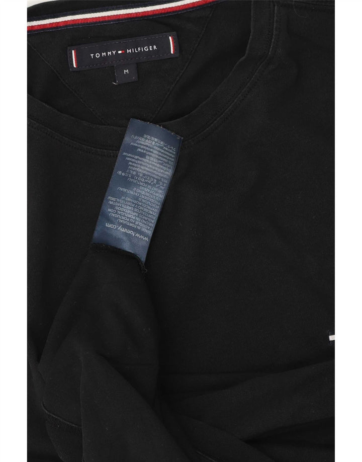 Tommy Hilfiger Herre T-Shirt Top Medium Sort Bomuld