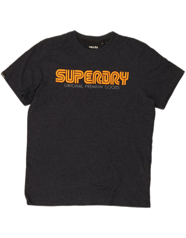 SUPERDRY Herre grafisk T-shirt Top XL Grå