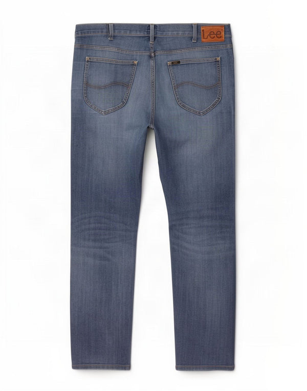 Lee Mens Daren Zip Fly Slim Jeans W36 L32 Blå Bomuld