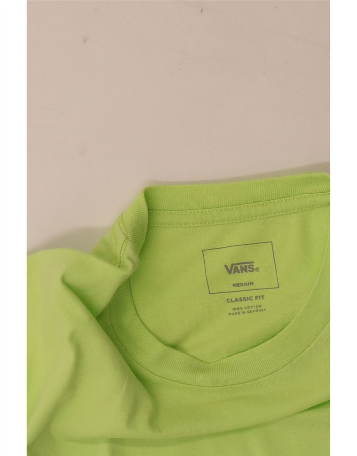 Vans Herre Classic Fit T-Shirt Top Medium Grøn Colourblock Bomuld