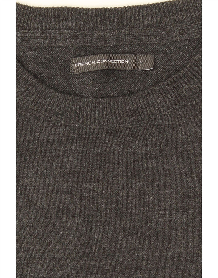 French Connection Herre Crew Neck Jumper Sweater Large Grå