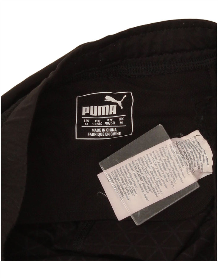 PUMA Dame Leggings UK 12 Medium Sort Colourblock Polyester