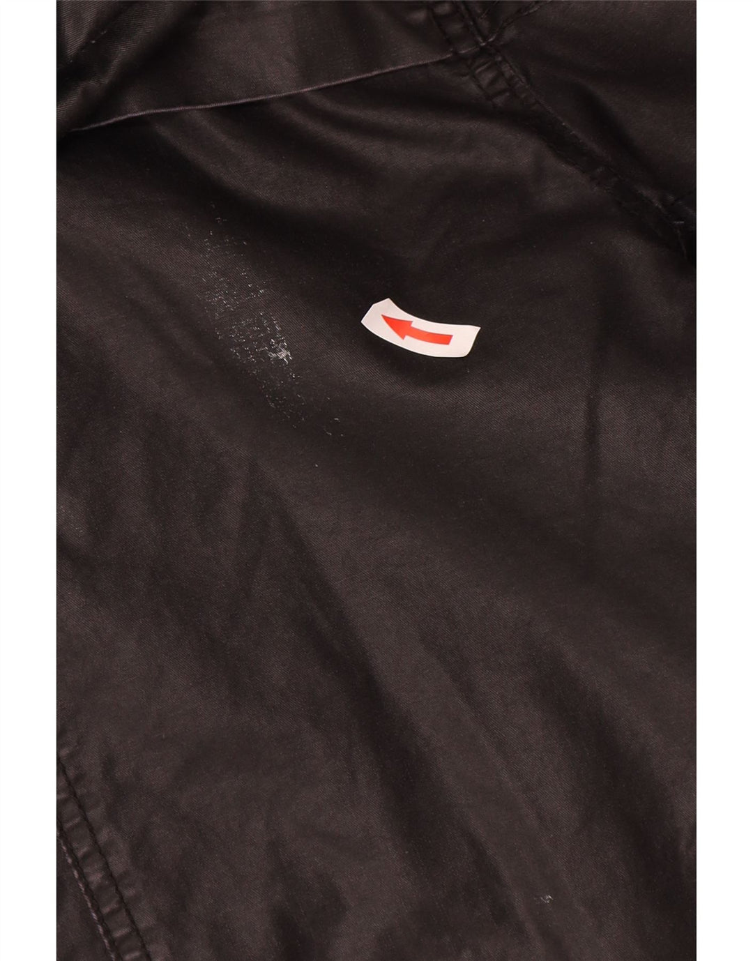 Zara Dame Hætte Vokset Bomuldsjakke UK 14 Medium Sort