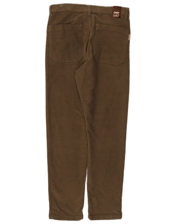Vintage Herre Lige Casual Bukser IT 44 XS W30 L29 Khaki Bomuld