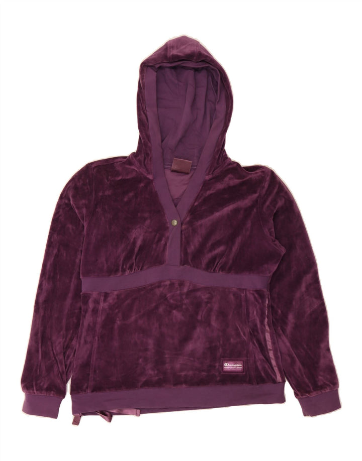 CHAMPION Womens Hoodie Jumper UK 14 Medium Purple Vintage Champion and Second-Hand Champion from Messina Hembry 