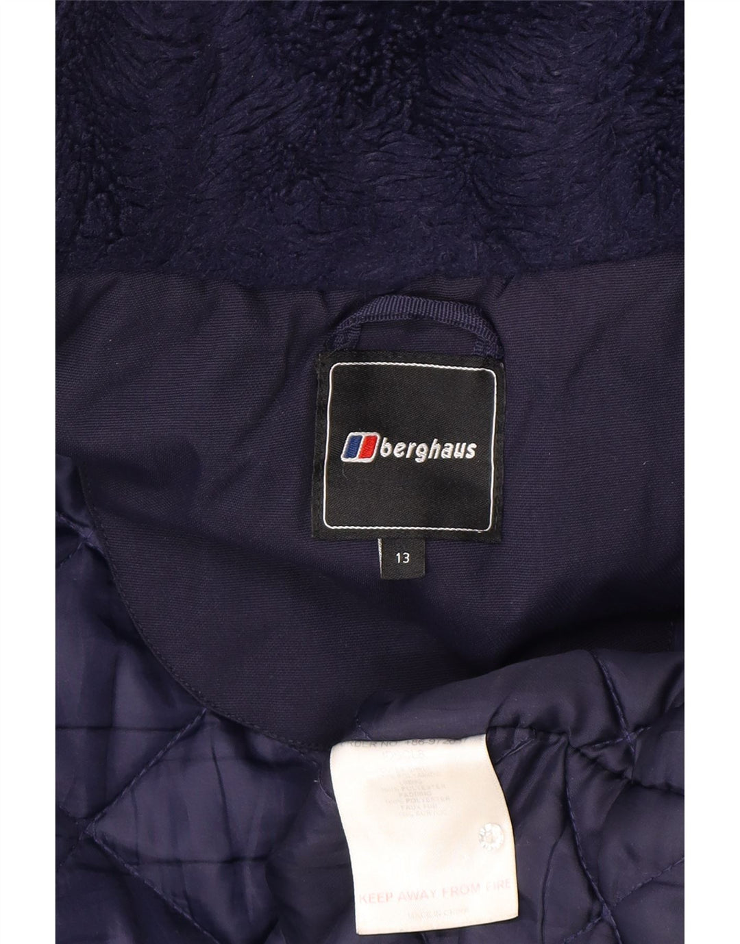 Berghaus hættejakke til drenge 12-13 år marineblå polyamid