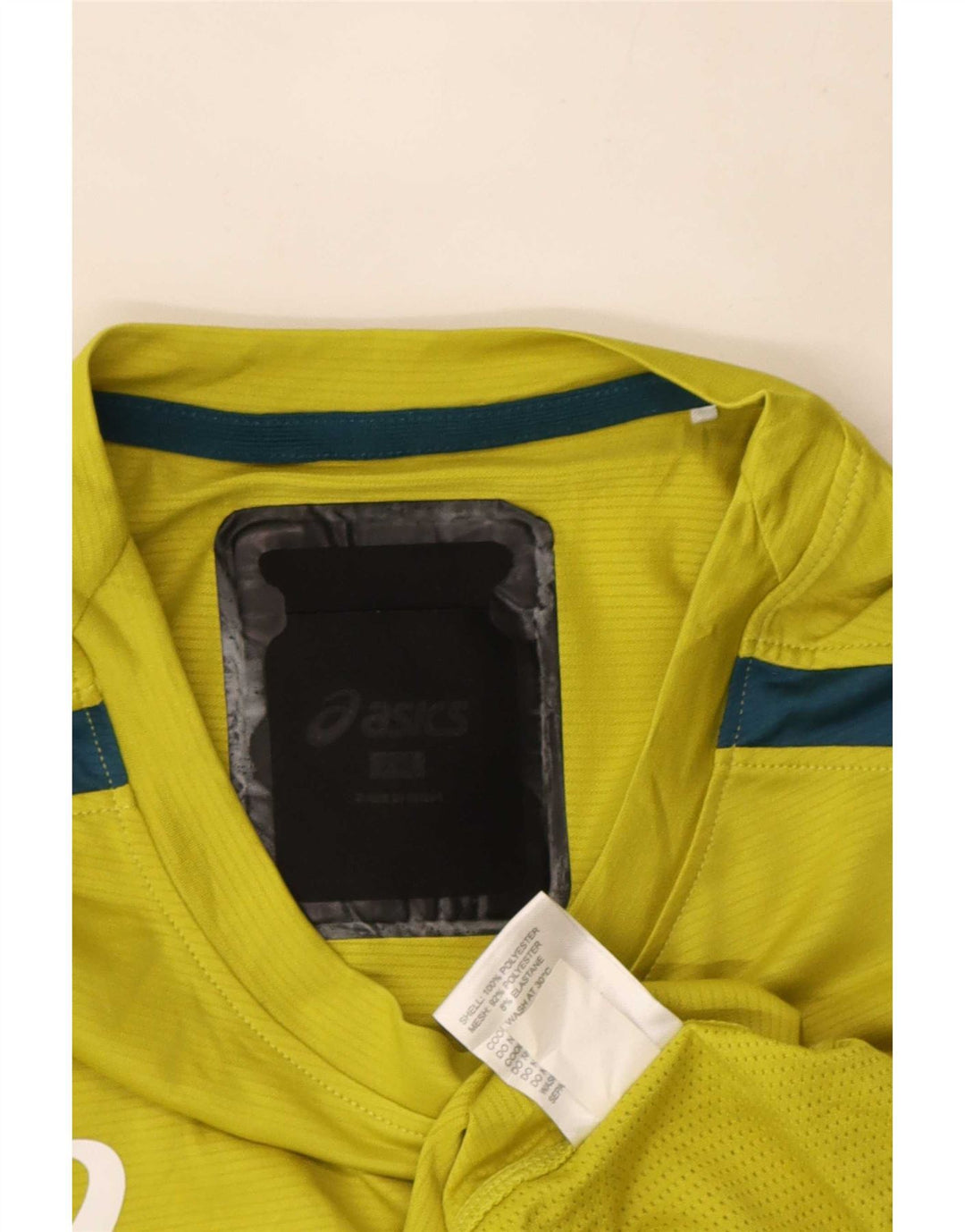 Asics Herre Grafisk T-Shirt Top 2XL Gul Colourblock Polyester
