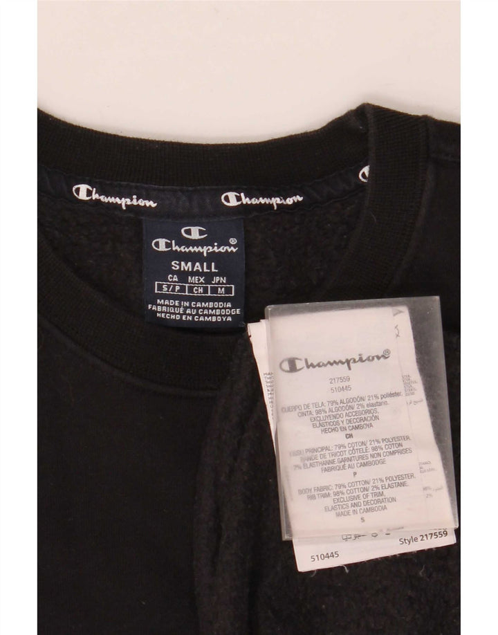 Champion Herre Sweatshirt Jumper Lille Sort Bomuld
