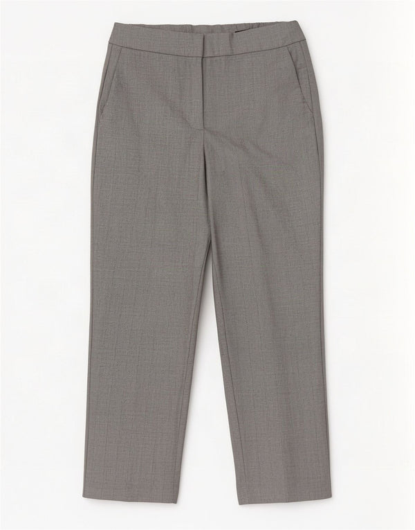 Marks & Spencer Dame Cropped Trousers UK 10 Small W28 L23 Grå nålestribe