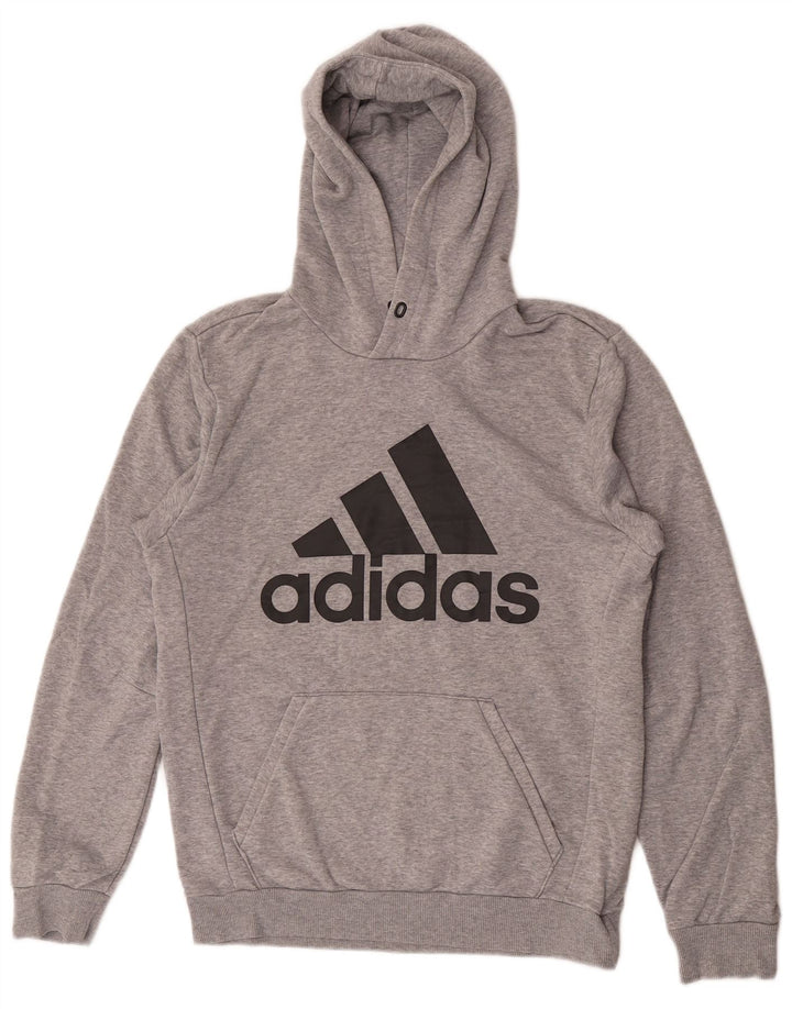Adidas Grafisk hættetrøje til mænd, lille grå bomuld