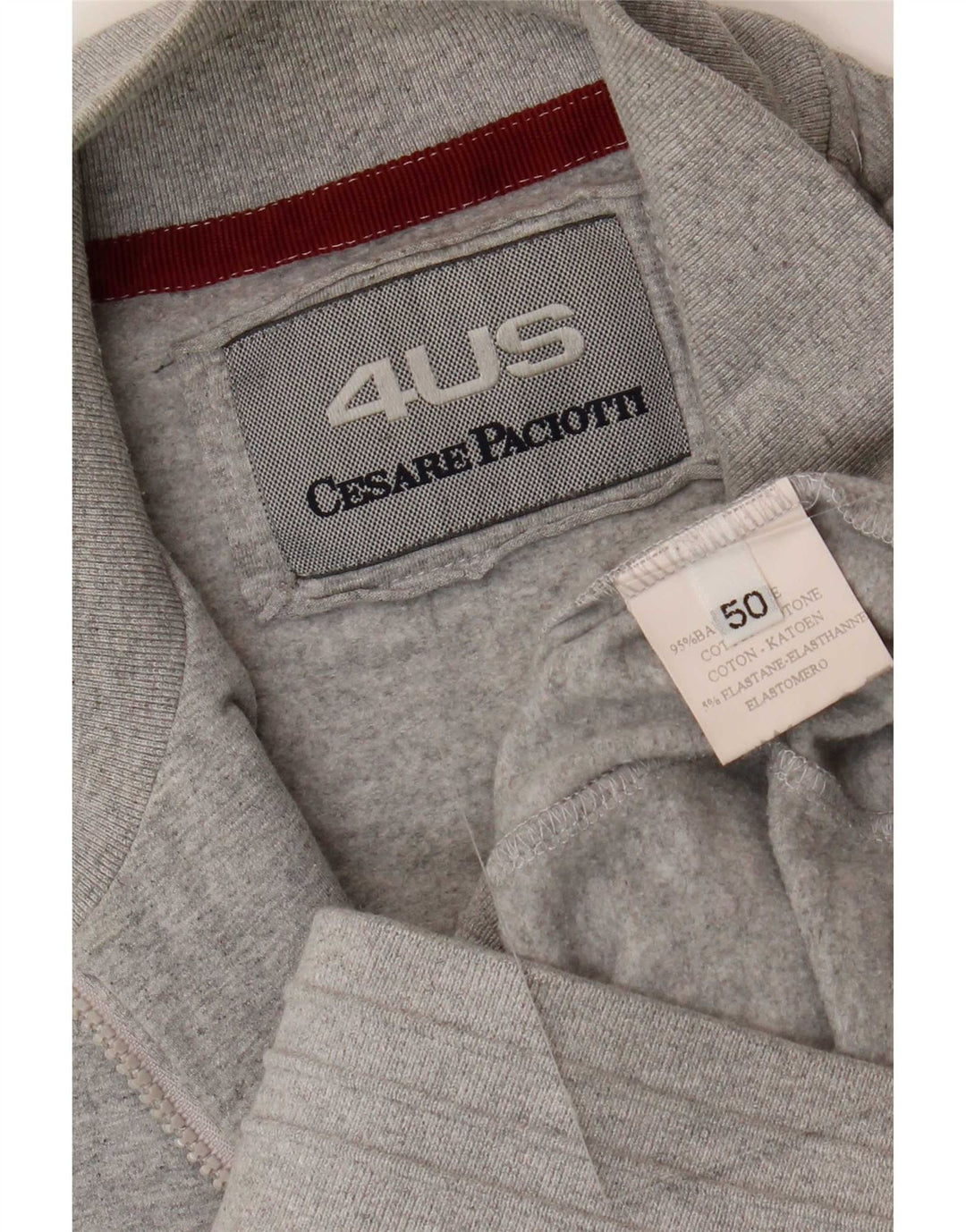 Cesare Paciotti 4US Træningsdragt til mænd Topjakke IT 50 Medium Grå Flecked