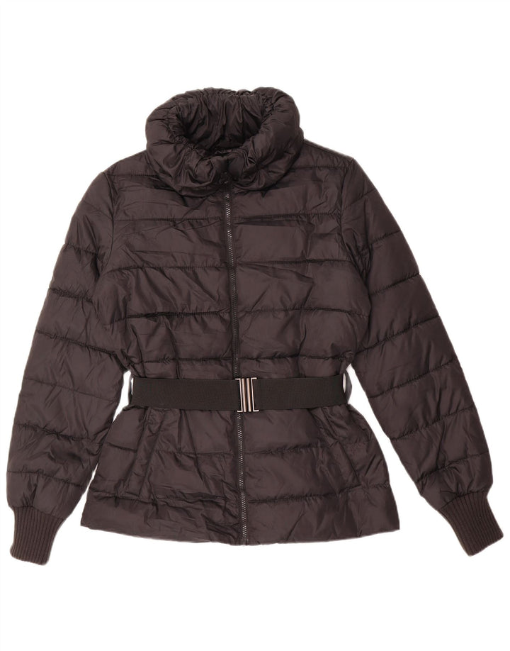 SISLEY Womens Padded Jacket IT 44 Medium Black Polyester