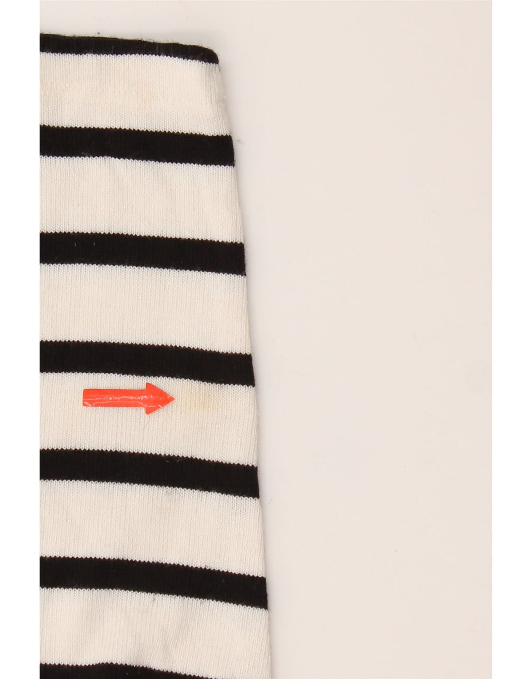 Zara Dame Top Langærmet UK 14 Medium Hvid Stribet Viscose