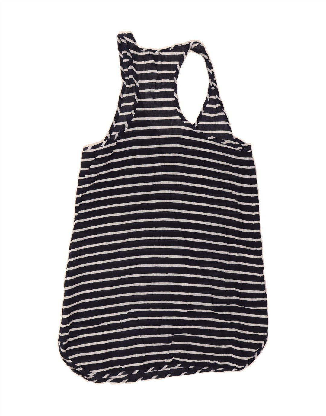 J. CREW Womens Vest Top UK 10 Small Navy Blue Striped Cotton Vintage J. Crew and Second-Hand J. Crew from Messina Hembry 
