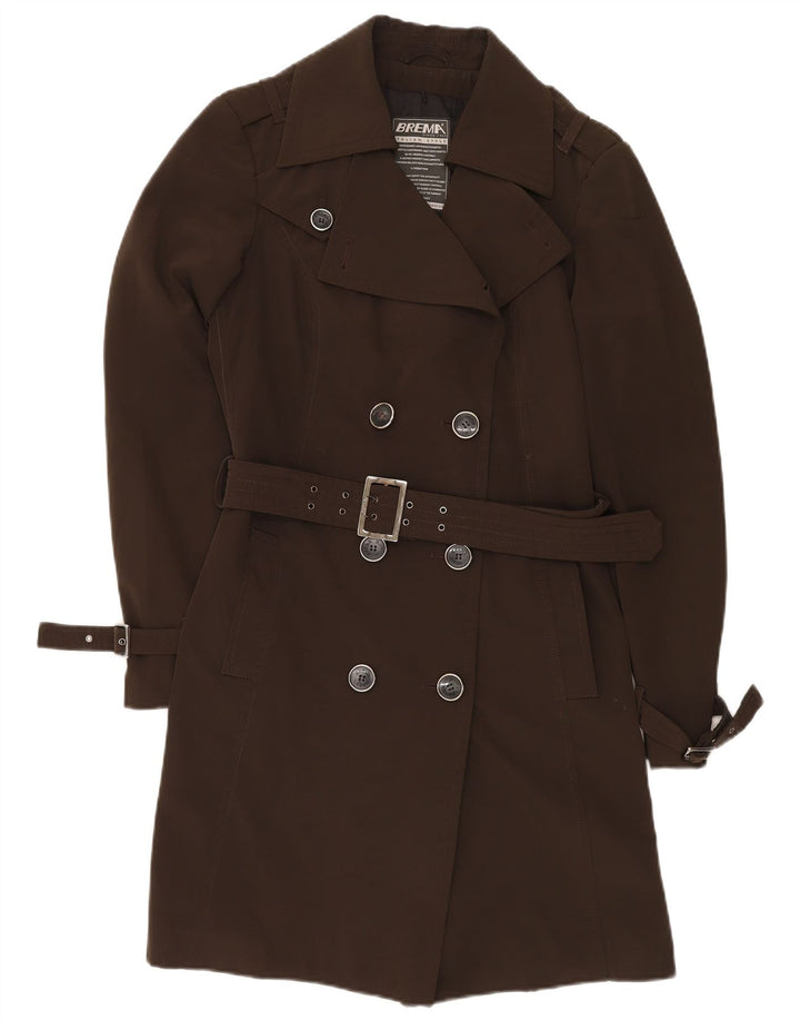 BREMA dobbeltradet trenchcoat til kvinder IT 44 medium brun polyester
