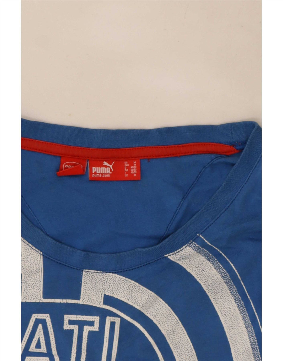 Puma Herre Ducati Grafisk T-Shirt Top Medium Blå