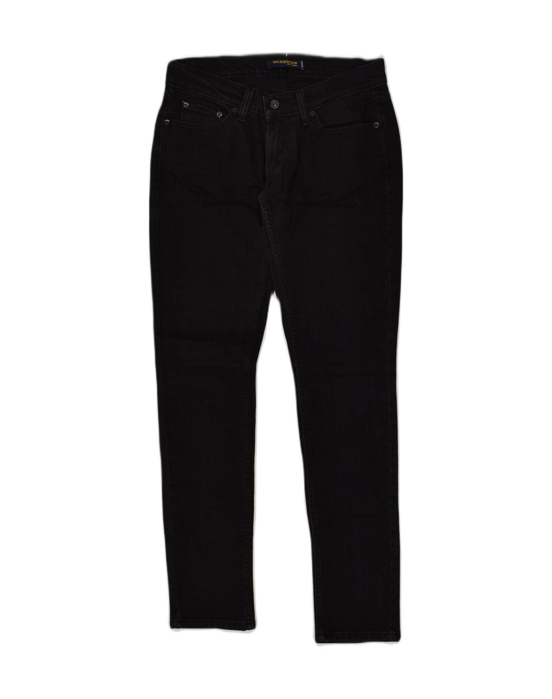 LEVI'S Womens Too Superlow Slim Jeans US 5 Medium W31 L30 Black Cotton | Vintage Levi's | Thrift | Second-Hand Levi's | Used Clothing | Messina Hembry 