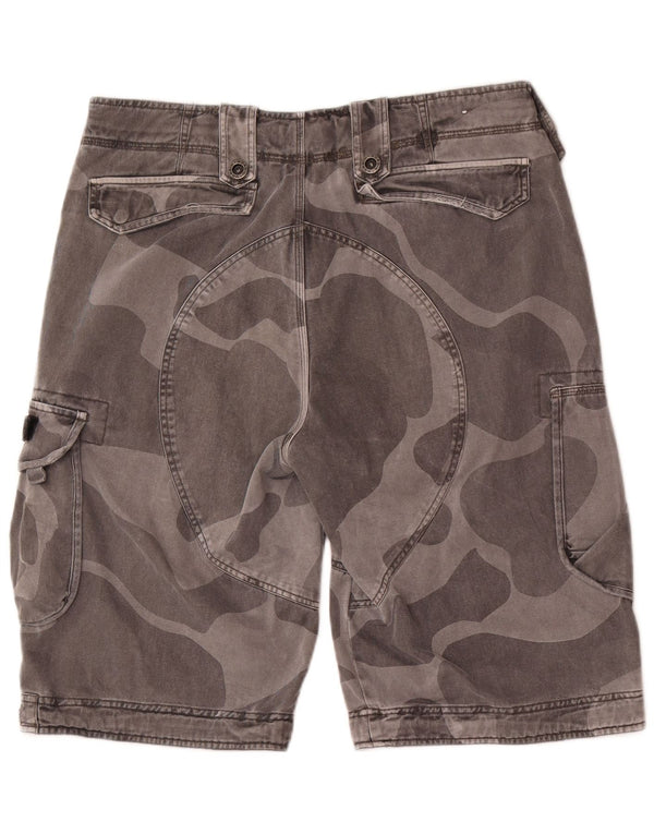 Vintage Herre Cargo Shorts Large W34 Grå Camouflage