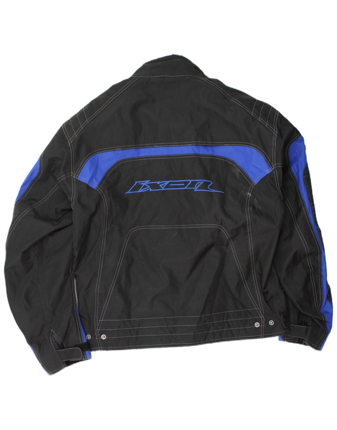 IXON Mens Graphic Racer Jacket UK 44 2XL Black Colourblock Polyester