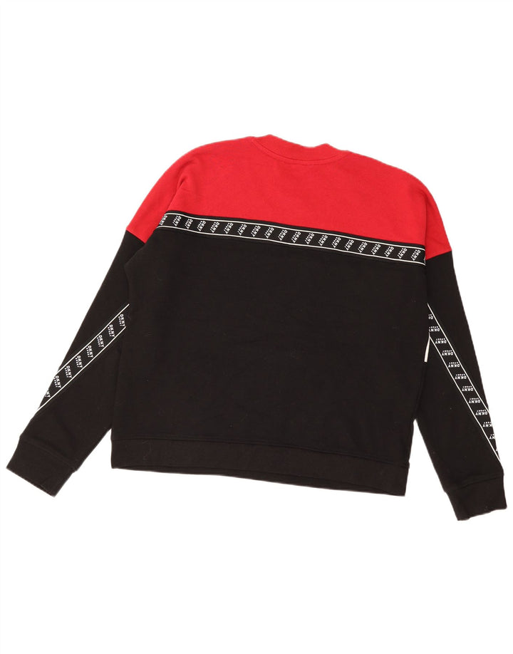 Dkny Womens Grafisk Sweatshirt Jumper UK 10 Small Multicolor Colourblock