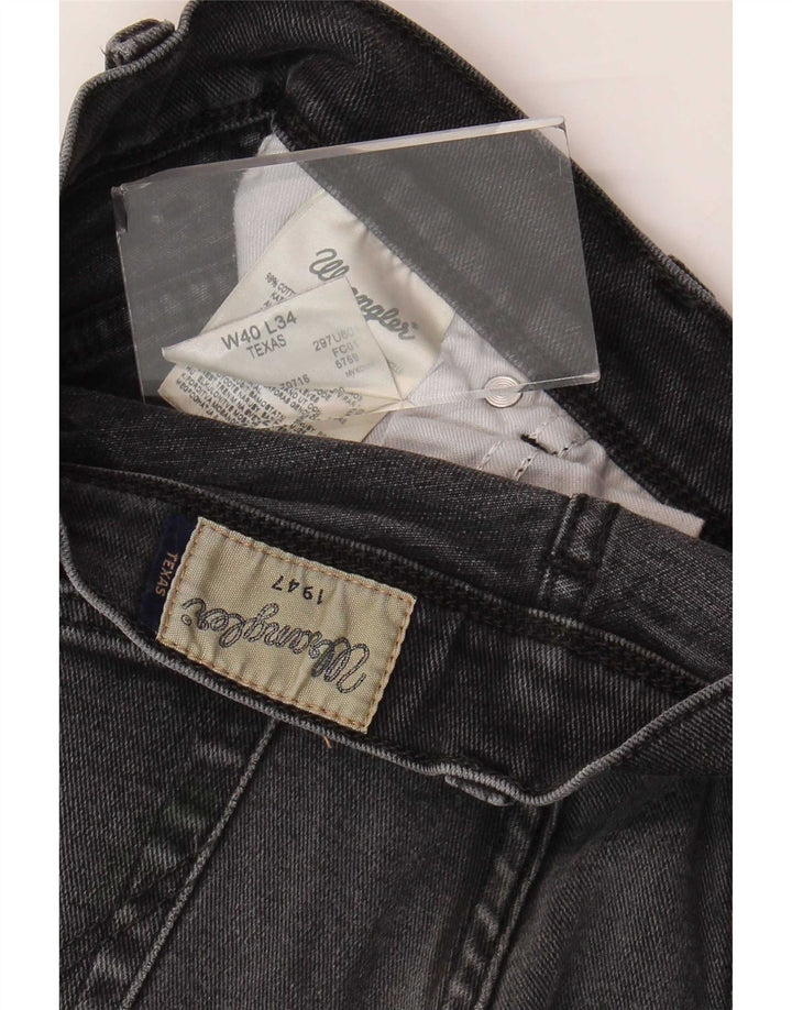 Wrangler Herre Texas Straight Jeans W40 L34 Grå Bomuld