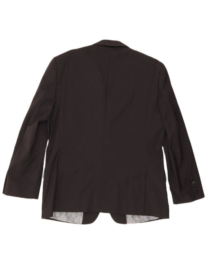 Ted Baker Herre 2 Button Blazer Jacket UK 42 XL Sort Uld