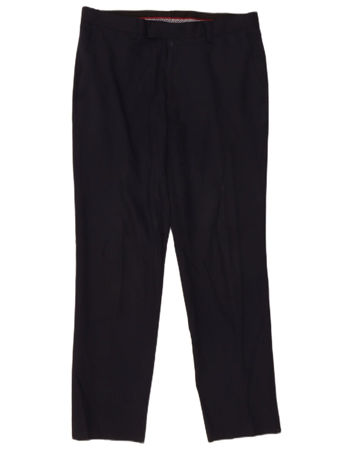 Marks & Spencer Herre Slim Fit Suit Bukser W36 L31 Marineblå Uld