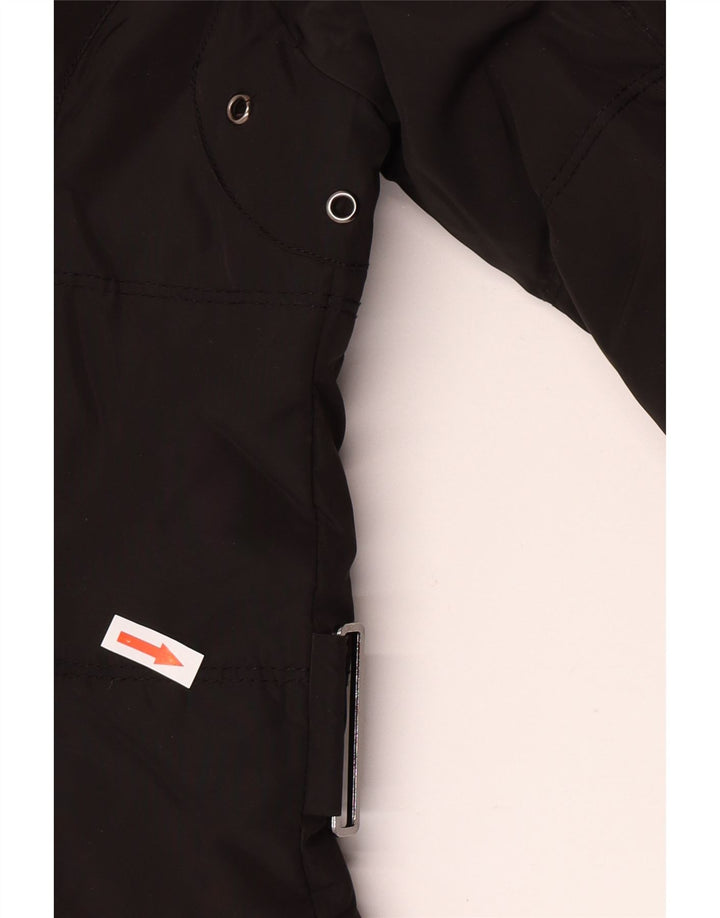 Zara Polstret Frakke til kvinder UK 14 Medium Sort Polyester
