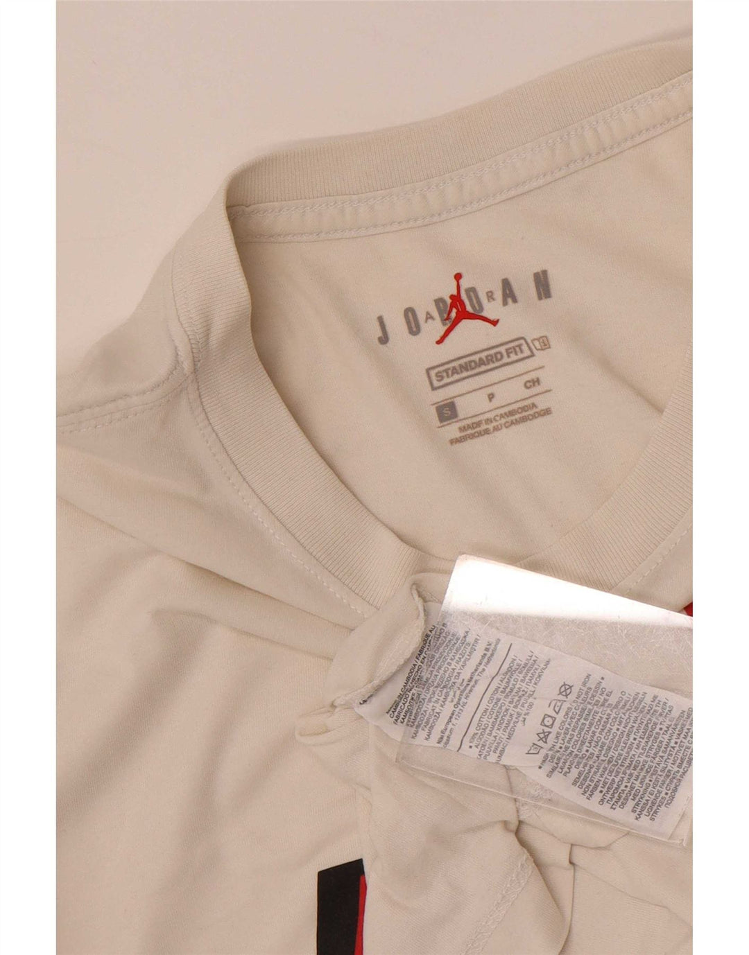 Jordan Herre Standard Fit Grafisk T-Shirt Top Lille hvid Bomuld