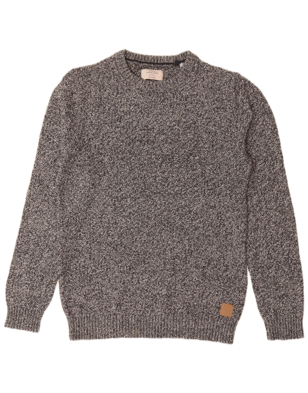 Jack & Jones Herre trøjetrøje med rund hals mellemgrå Flecked Bomuld