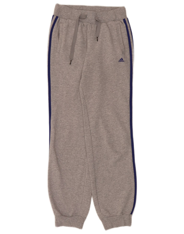 Adidas Dame Climalite træningsdragt Bukser Joggers UK 4/6 XS Grå Flecked