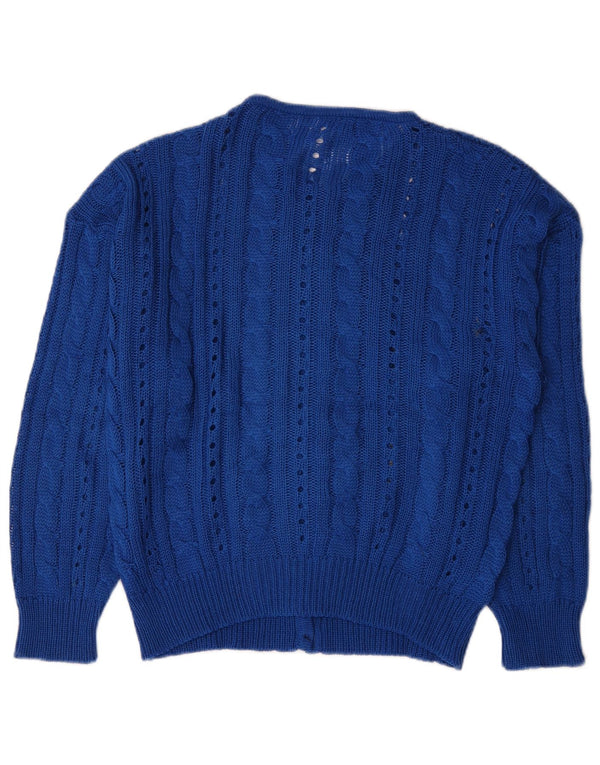Vintage dame cardigan sweater UK 16 Large Blue