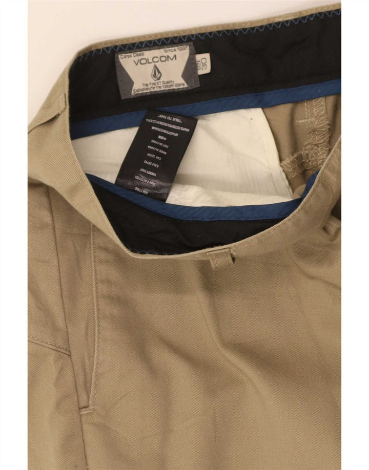 Volcom Straight Chino Bukser til mænd W30 L27 Beige Bomuld
