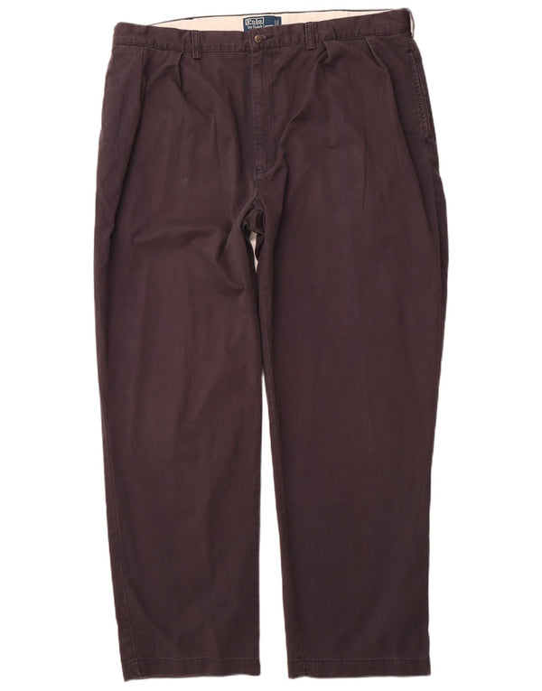 POLO RALPH LAUREN Mens Pegged Chino Trousers W42 L32 Navy Blue Cotton