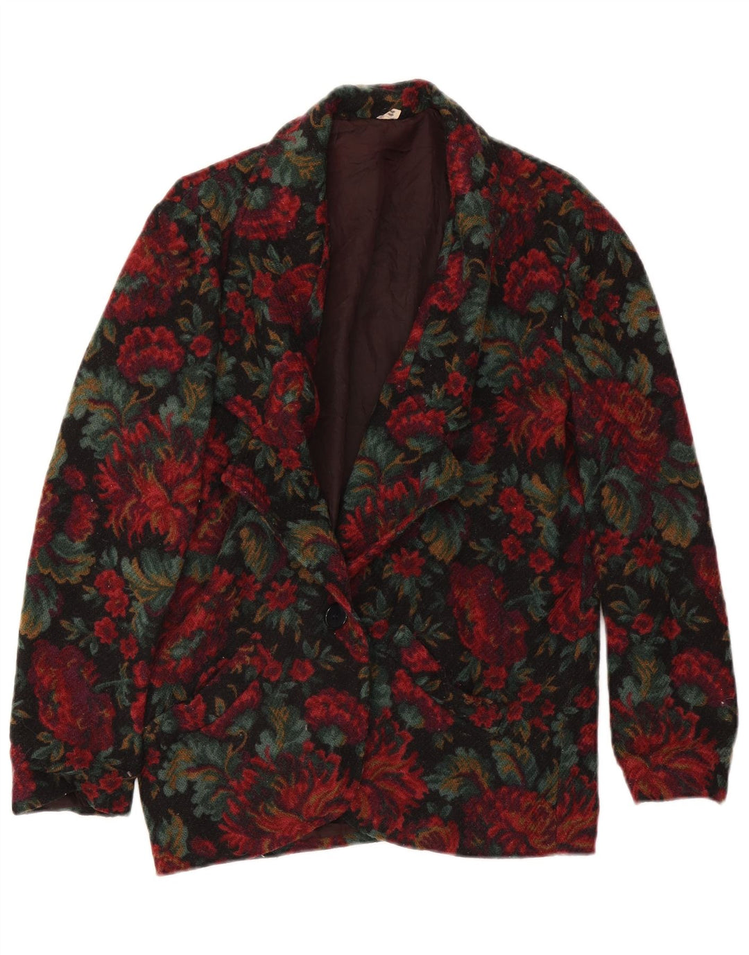 Vintage Dame 1 Knap Blazer Jakke IT 44 Medium Multicolored Floral