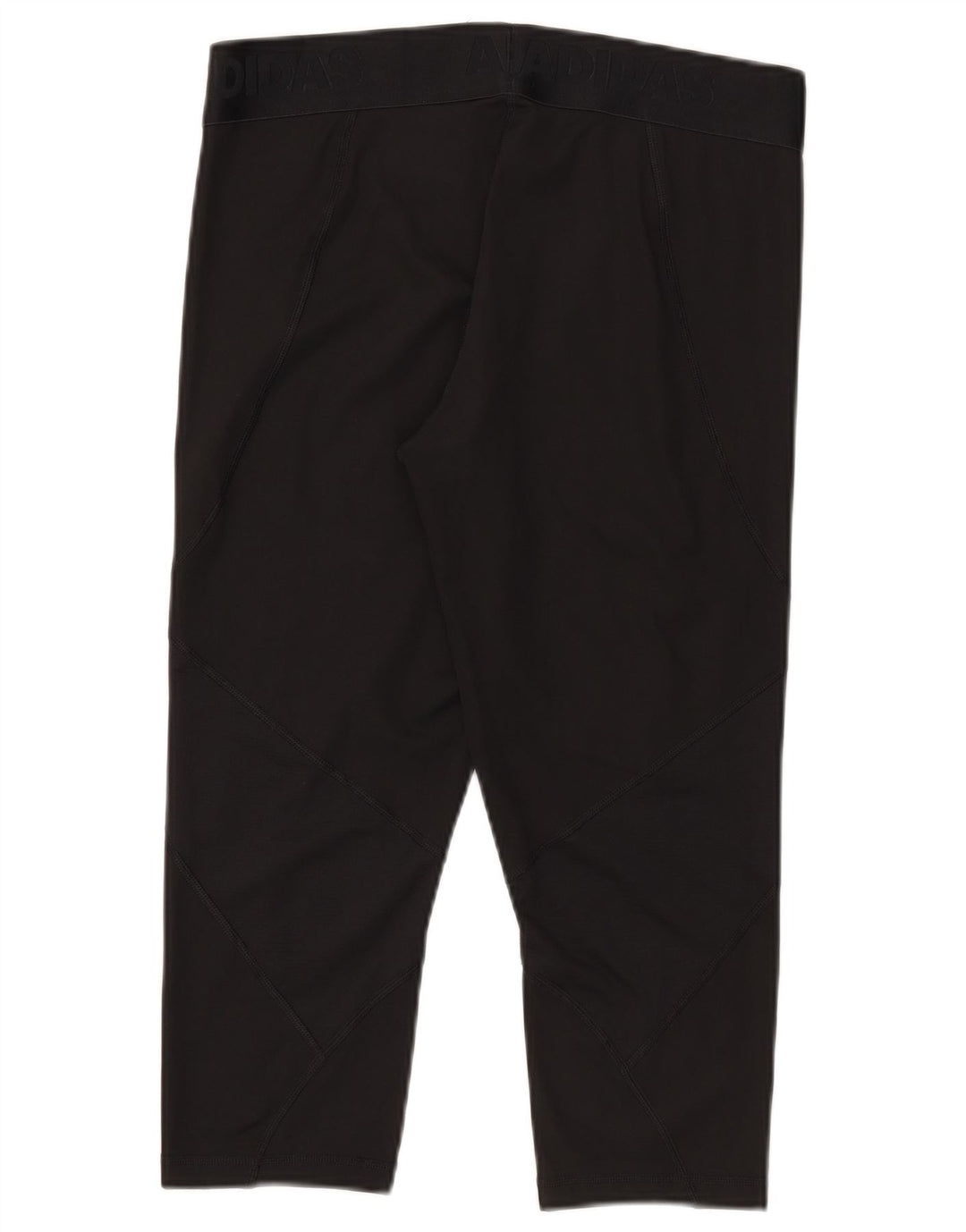 Adidas Womens Tech Fit Capri Leggings UK 16/18 Large Black Polyester