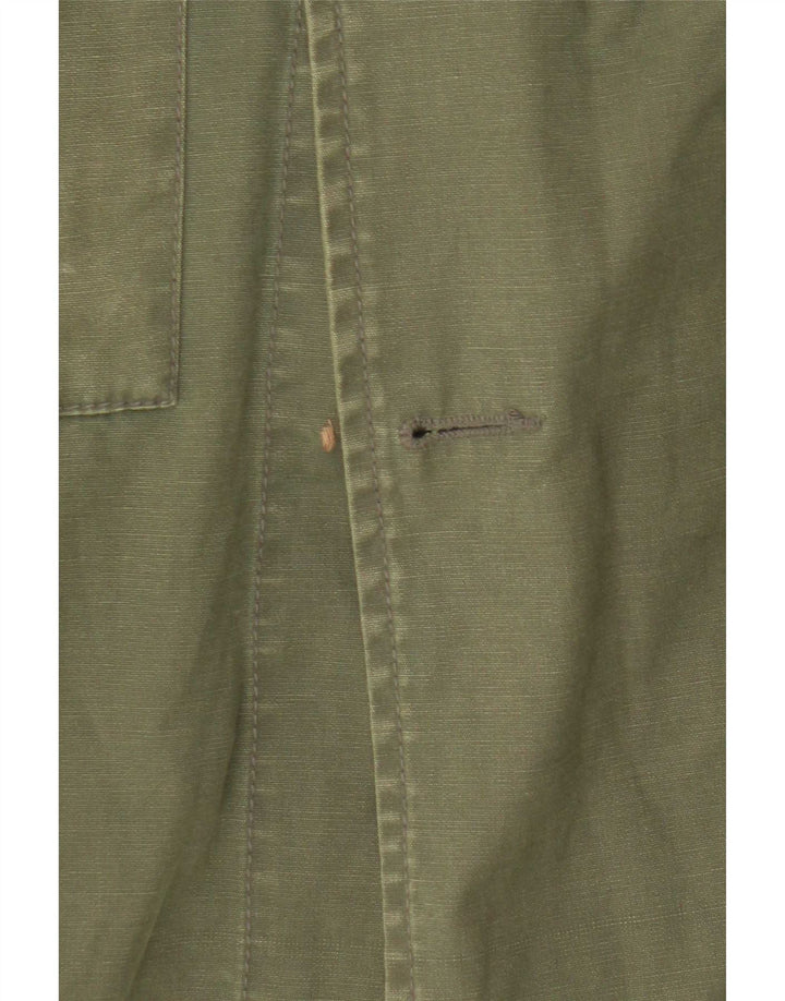 Ganesh Herre Hooded Parka Jacket UK 40 Large Khaki Cotton