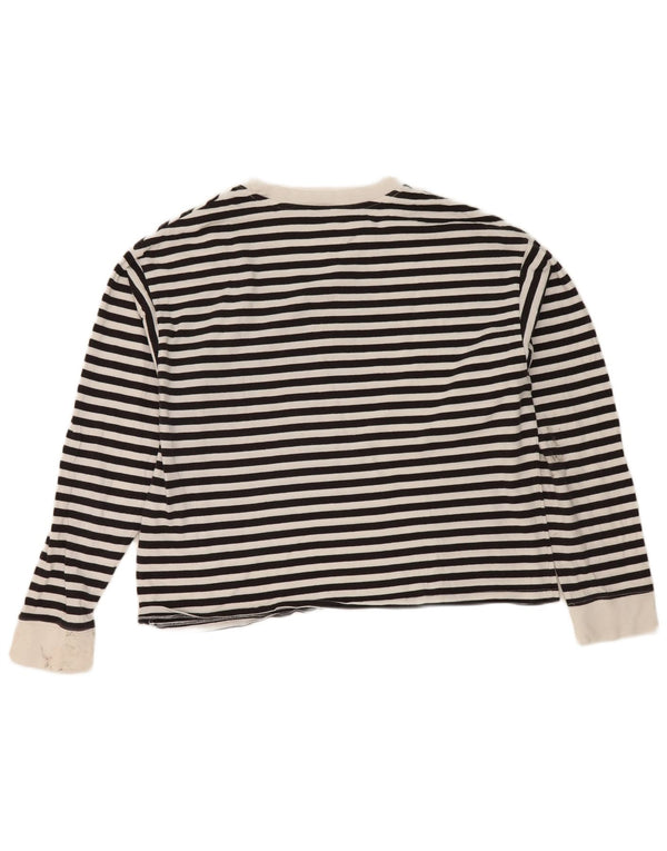 Levi's Dame Oversized grafisk top Langærmet UK 10 Lille sort stribet