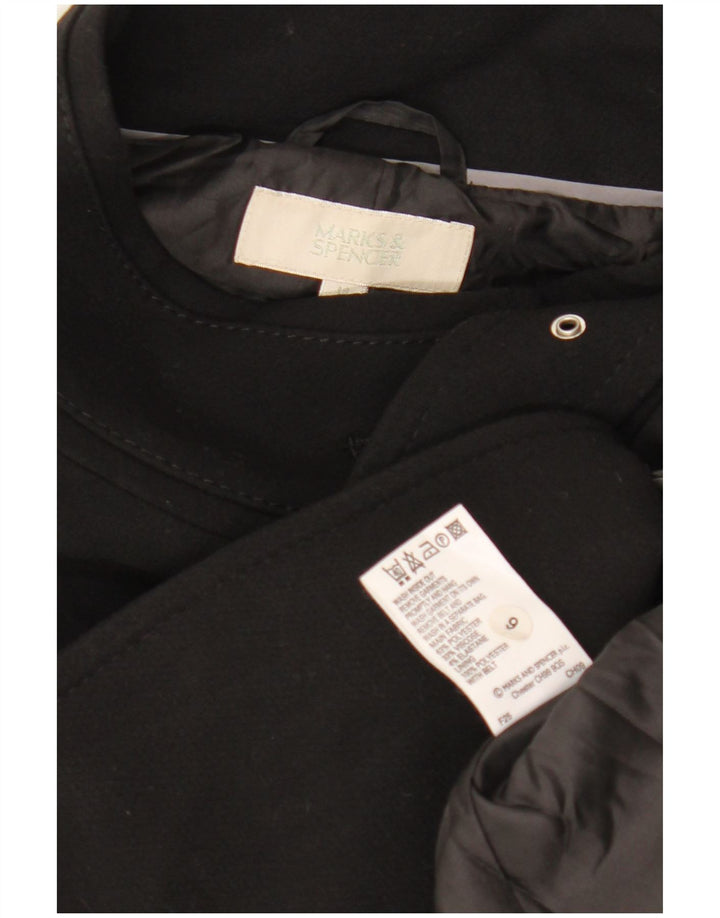 MARKS & SPENCER Dameoverfrakke UK 14 Medium Sort Polyester
