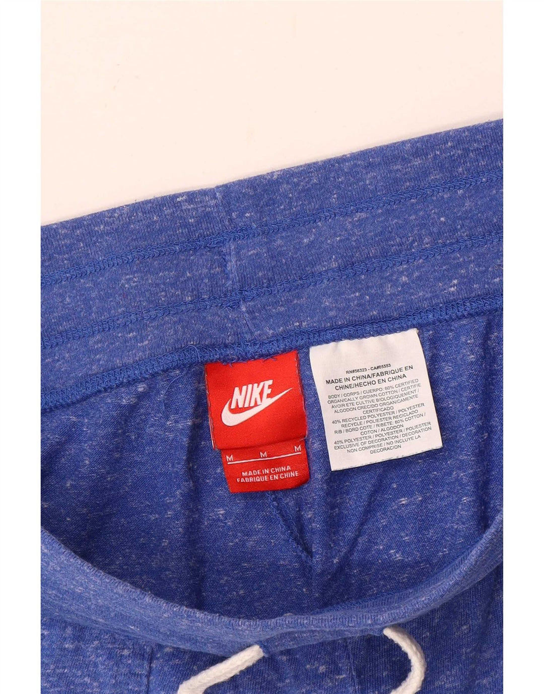 Nike grafiske sportsshorts til kvinder UK 12 Medium Blue Flecked Polyester
