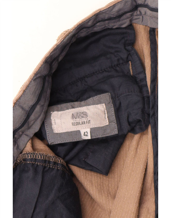 MARKS & SPENCER Herre Regular Fit Corduroy Bukser W42 L27 Brun