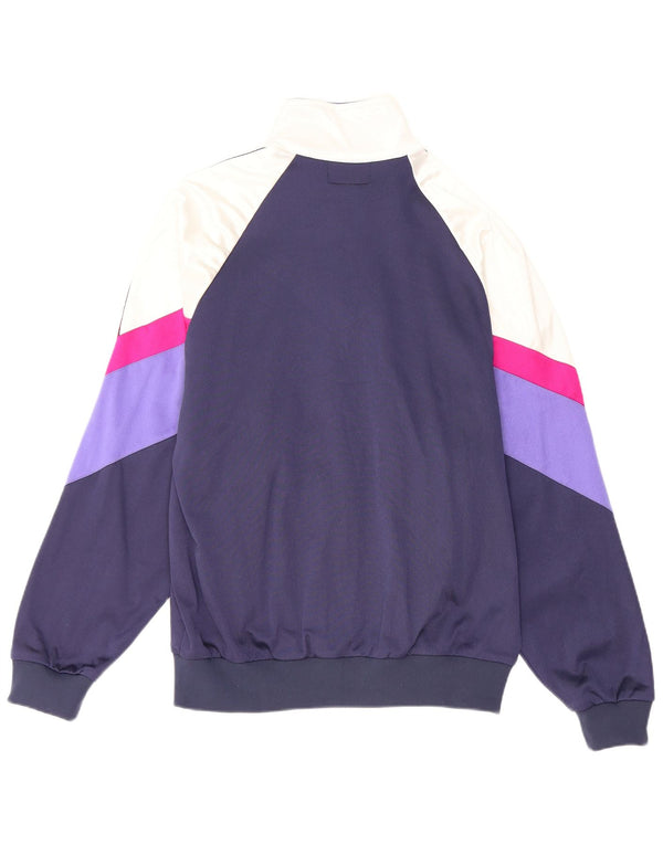 Asics Mens Graphic Tracksuit Top Jacket IT 52 Large Navy Blue Colourblock