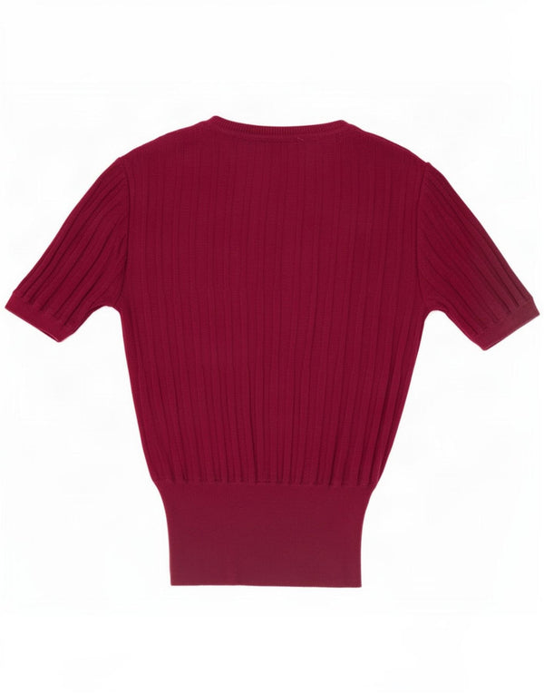 Marks & Spencer Womens Boat Neck Jumper Sweater UK 10 Small Purple