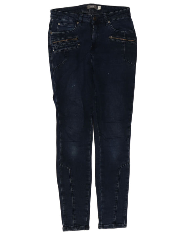 MINT VELVET Dame Skinny Jeans UK 10 Small W29 L29 Marineblå Bomuld