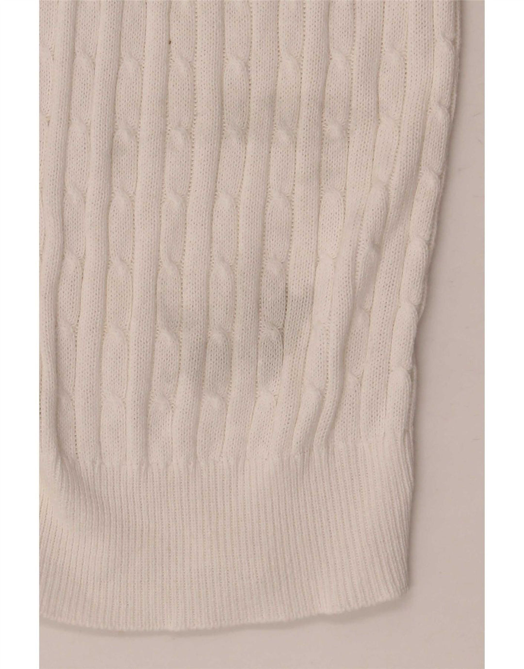 Zara Dame Cardigan Sweater UK 12 Medium White Bomuld