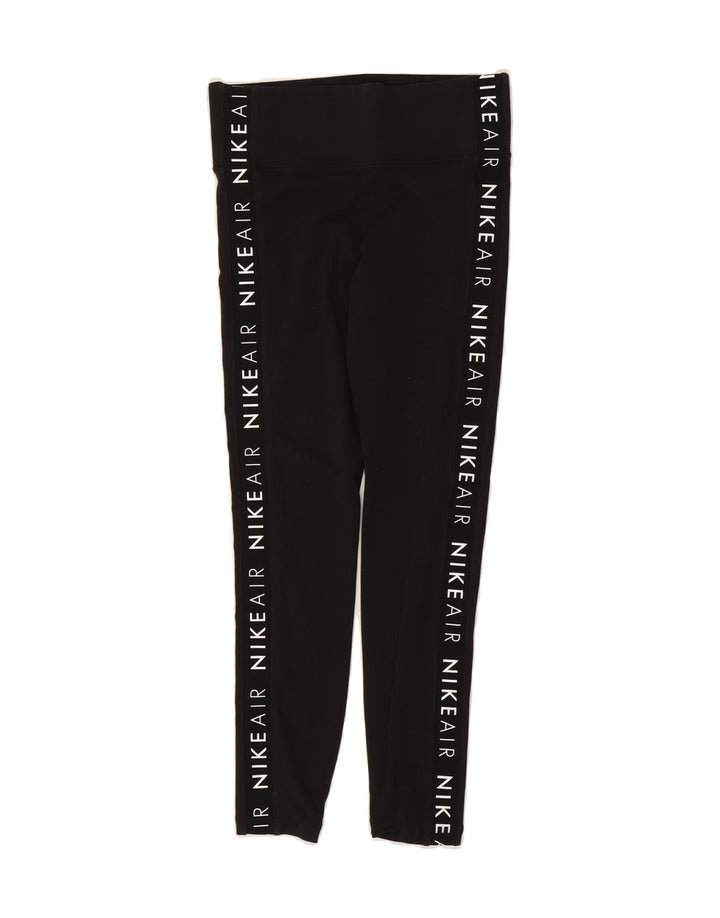 NIKE Womens Graphic Leggings UK 10 Small  Black Cotton Vintage Nike and Second-Hand Nike from Messina Hembry 