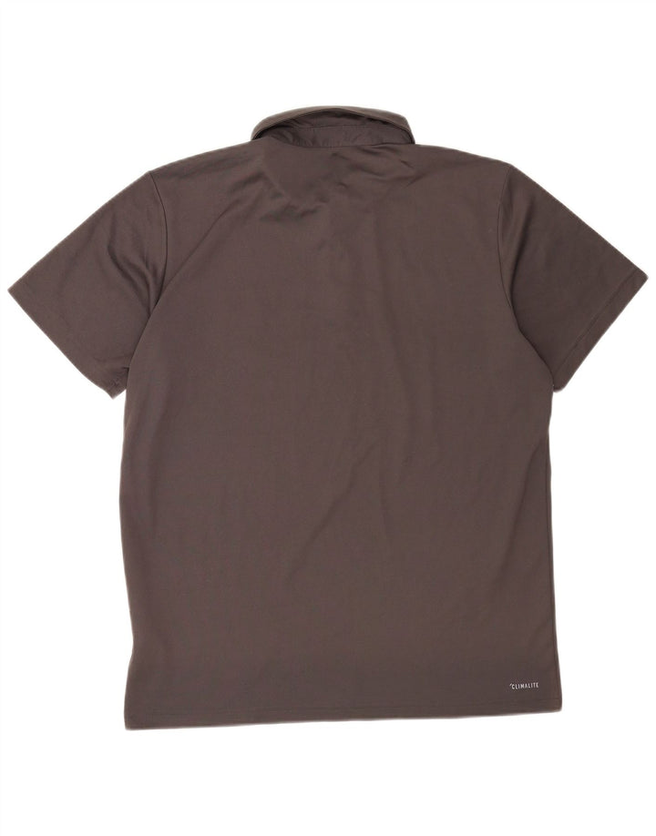 ADIDAS Climalite poloshirt til mænd, stor grå polyester