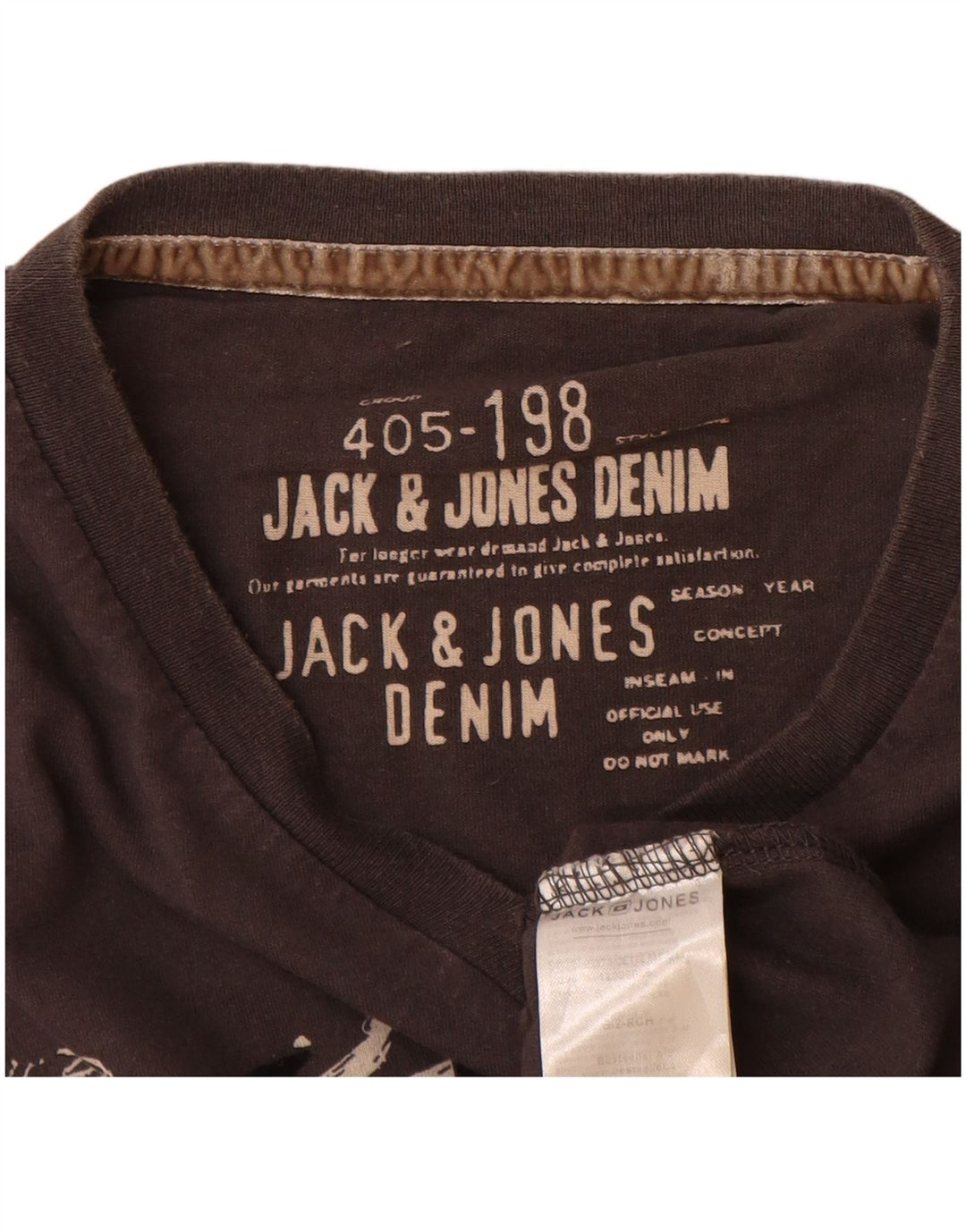 Jack & Jones Herre grafisk T-shirt top lille grå bomuld