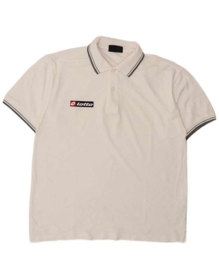Lotto Herre Polo Shirt Stor Hvid Bomuld